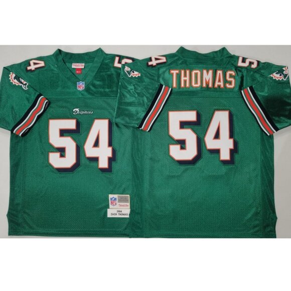 Mens Youths Kids Womens Zach Thomas Aqua Stitched Jersey
